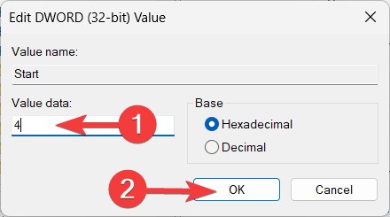 Change Value Data To 4 And Click Ok