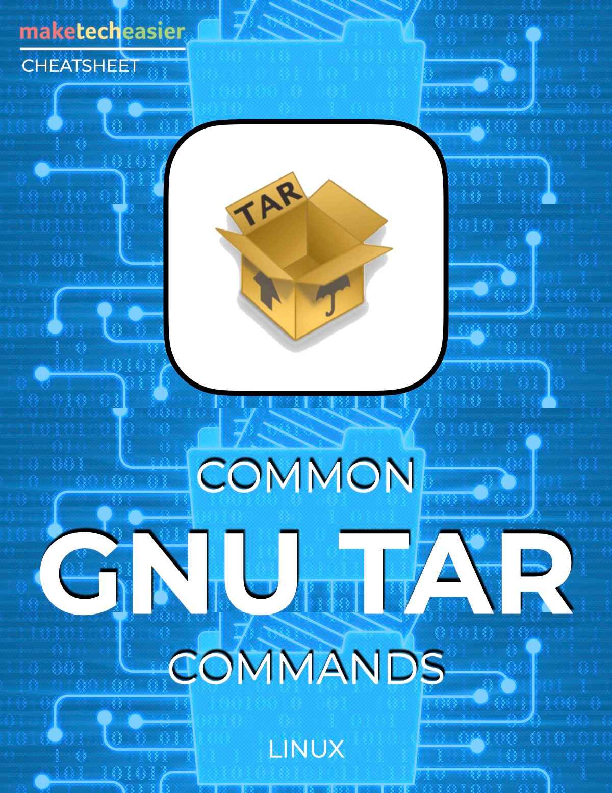 Common GNU Tar Commands Cheatsheet Download