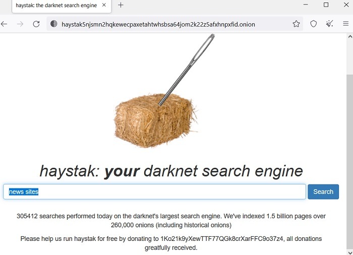 Deep Web Search Engines Haystak