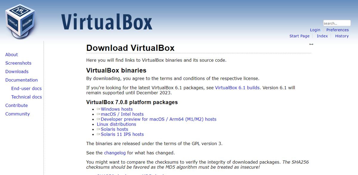 Oracle Virtualbox Download Page Virtual Machine For Raspberry Pi