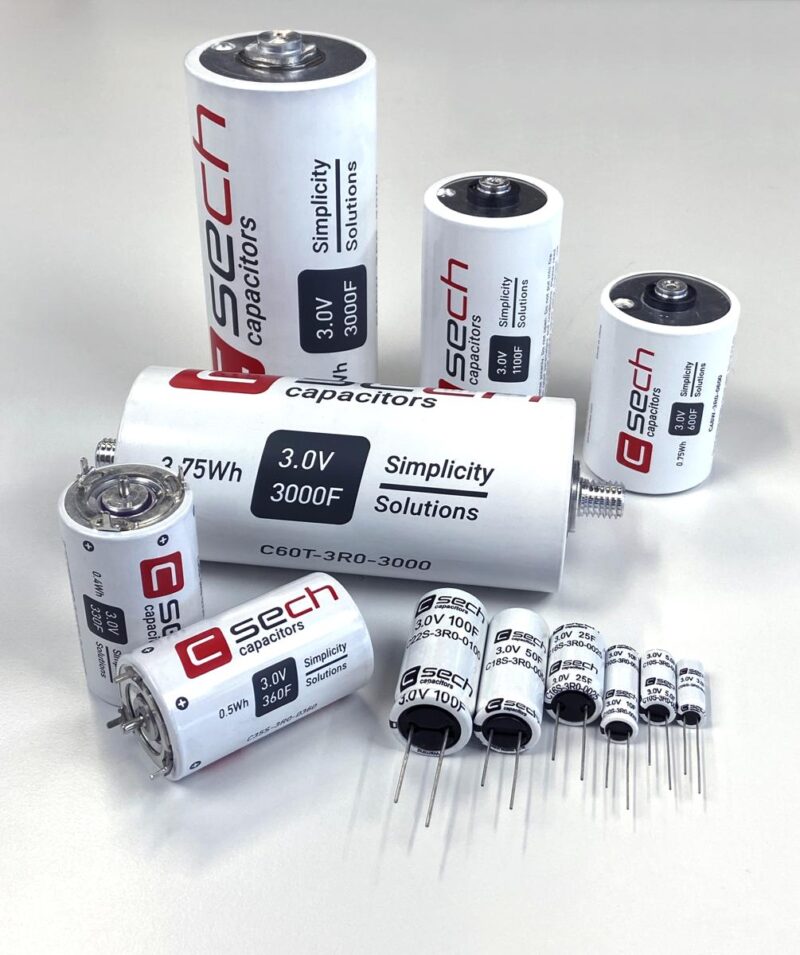 Supercapacitors Of Various Sizes